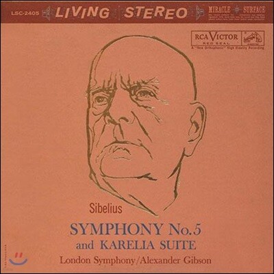 London Symphony Orchestra — Alexander Gibson 시벨리우스: 교향곡 5번, 카렐리아 모음곡 (Sibelius: Symphony No.5, Karelia Suite) 앨범 커버