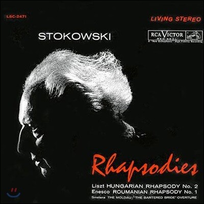 RCA Victor Symphony Orchestra, Leopold Stokowski — Leopold Stokowski 랩소디 - 리스트: 헝가리안 랩소디 2번 / 에네스쿠: 루마니아 랩소디 (Rhapsodies - Liszt / Enesco / Smetana) 앨범 커버