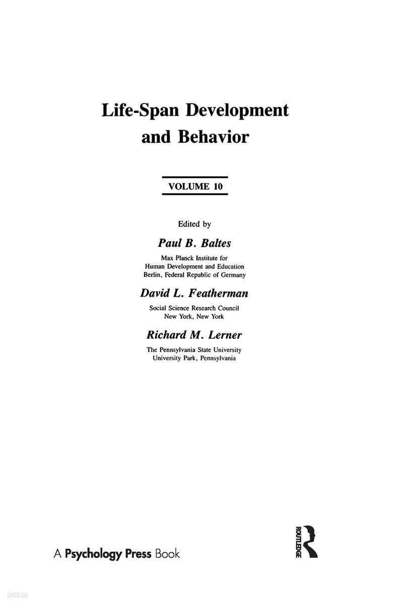 Life-Span Development and Behavior