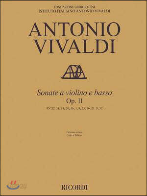 Sonata for Violin and Basso Continuo, Op. 2: RV 27, 31, 14, 20, 36, 1, 8, 23, 16, 21, 9, 32 Critical Edition