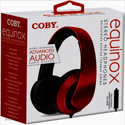 Coby - Coby Cvh-815-Red Equinox Stereo Headphones W/Mic