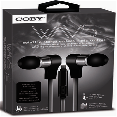Coby - Coby Cve-130-Slv Wavs Metal Tangle Free Earbuds W/