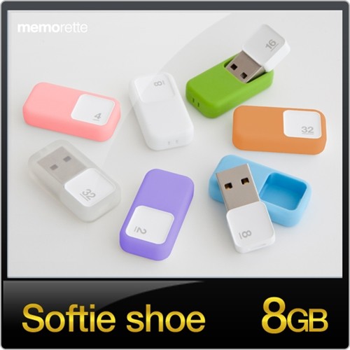 [10개이상구매시 무료인쇄][메모렛] 소프티 슈 softie shoe 8GB USB메모리