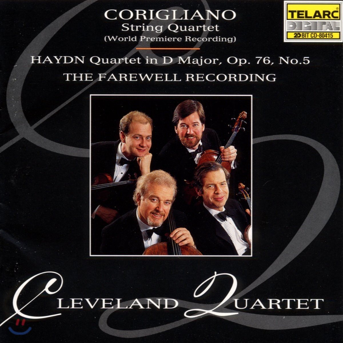 Cleveland Quartet 하이든: 현악 사중주 Op.76 No.5 / 코릴리아노: 현악 사중주 (The Farewell Recording - Corigliano / Haydn: String Quartets)