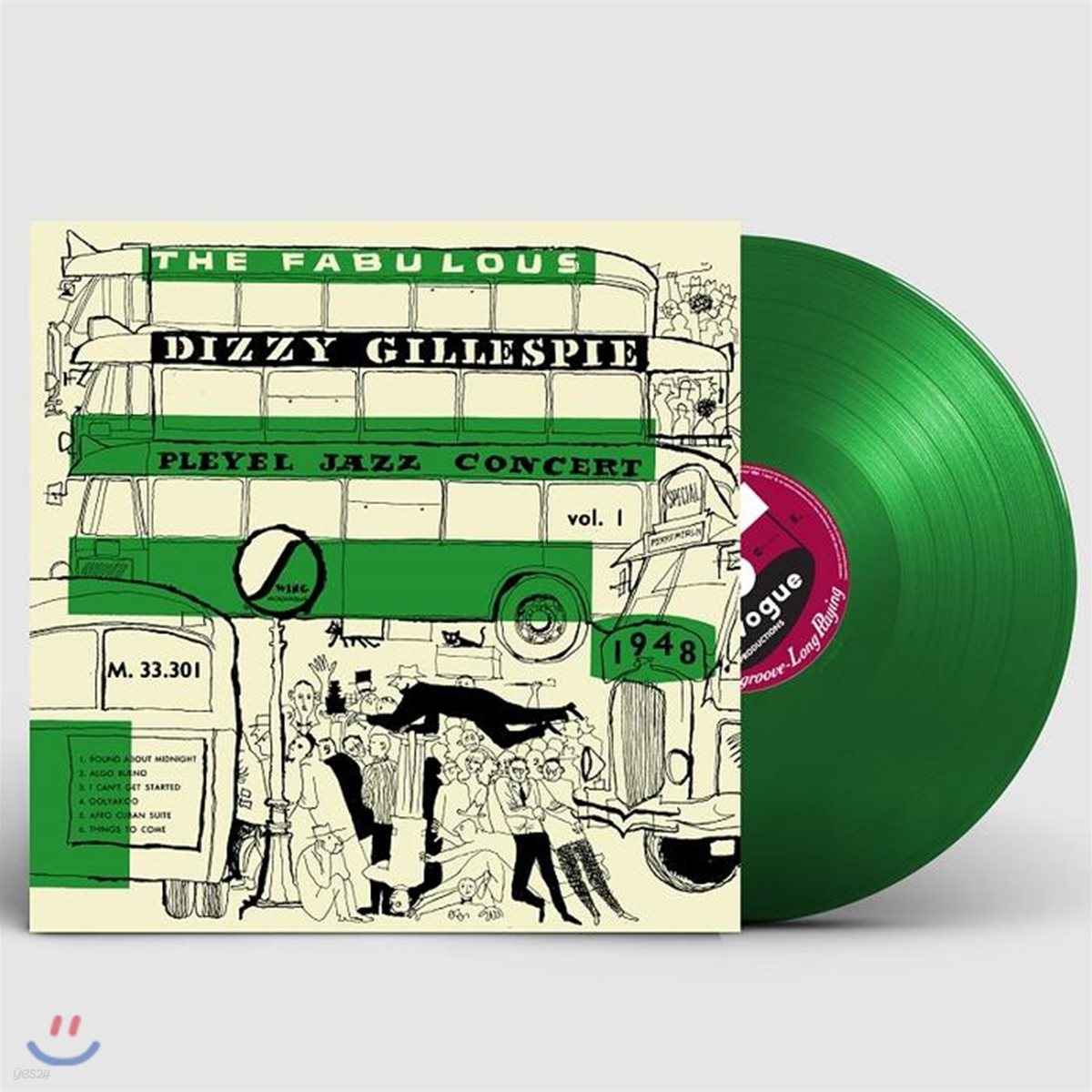 Dizzy Gillespie - Pleyel Jazz Concert 1948 Vol. 1 디지 길레스피 1948년 콘서트 라이브 [그린 &amp; 화이트 마블 컬러 LP]