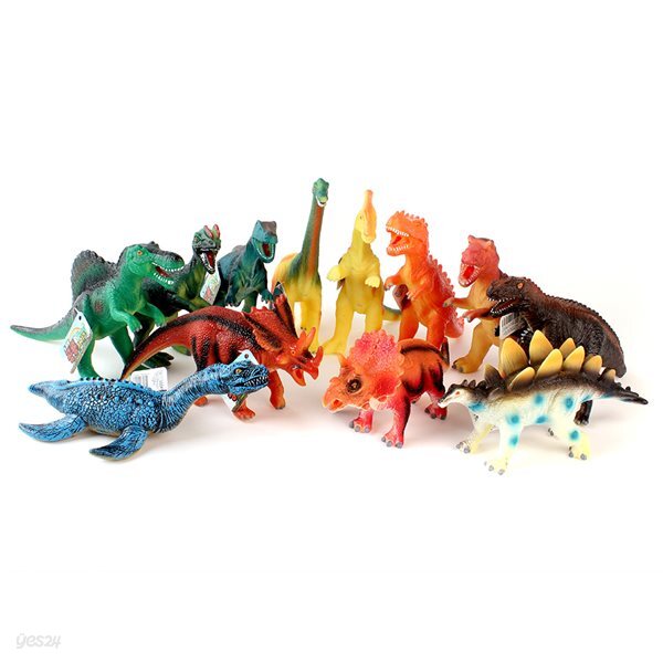 소프트 공룡시리즈 (12PCS)/공룡 피규어 삑삑이장난감 다이노소어