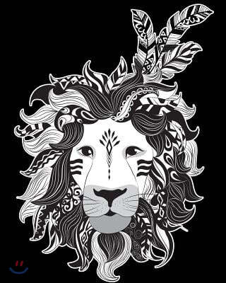 Bullet Journal Notebook for Animal Lovers Zentangly Lion Head: 172 Numbered Pages with 160 Graph Style Grid Pages, 6 Index Pages and 2 Key Pages in La