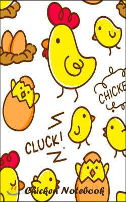 Chicken Notebook: Cute Notebook with Baby Chicks, 150 Lined Pages, Pocket Size White Notebook 5x8