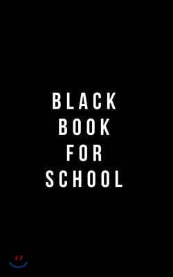 Black Book For School: Classic Plain Writing Journal, Blank Journal Book, 100 Pages - Durable Cover (5" x 8")