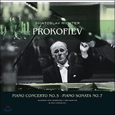 Sviatoslav Richter,Warsaw Philharmonic Orchestra,Witold Rowicki,Sergei Prokofiev — Sviatoslav Richter 프로코피예프: 피아노 협주곡 5번, 피아노 소나타 7번 (Prokofiev: Piano Concerto & Sonata) 앨범 커버