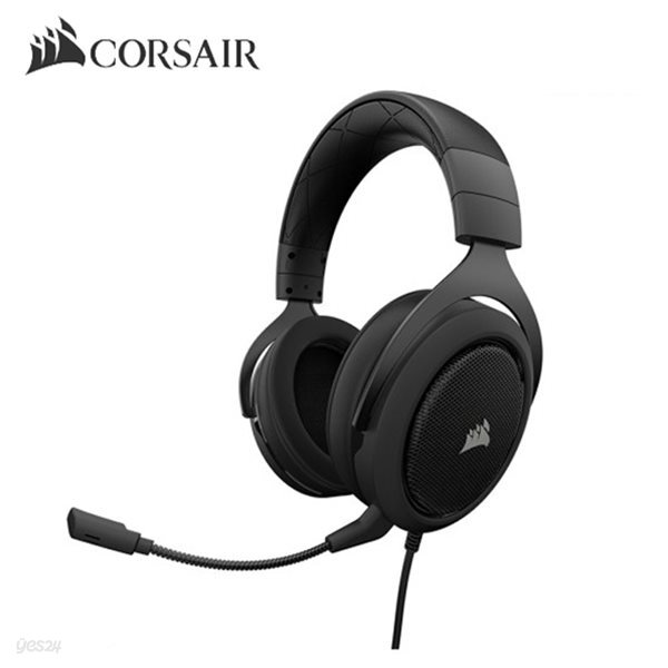 커세어 스테레오 게이밍 헤드셋 HS50 (50mm 네오디뮴 드라이버 / 탈부착 마이크 / 측면 컨트롤)