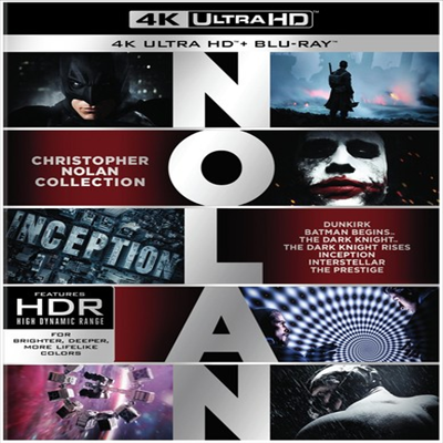 Christopher Nolan Collection (ũ  ÷: ũ Ʈ 3 / μ / ͽڶ / ɸũ) (ѱ۹ڸ)(4K Ultra HD + Blu-ray)(Boxset)