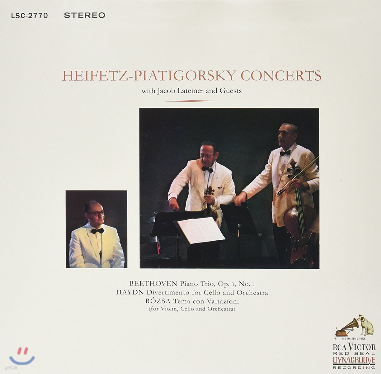 Jascha Heifetz 베토벤: 피아노 삼중주 / 하이든: 첼로를 위한 디베르티멘토 [LP]