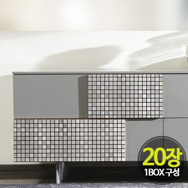 메탈 타일] Hmt-99310 모자이크 2.5Cm 실버 (20장/1박스) - 예스24