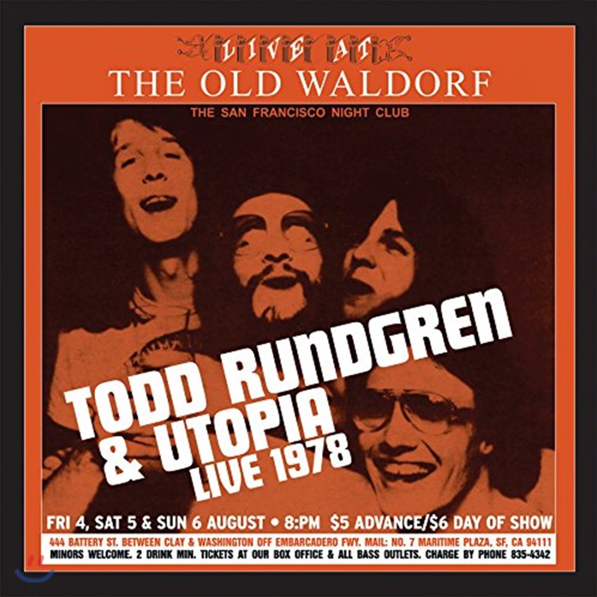 Todd Rundgren &amp; Utopia (토드 룬드그렌 &amp; 유토피아) - Live At The Old Waldorf [골드 컬러 2LP]