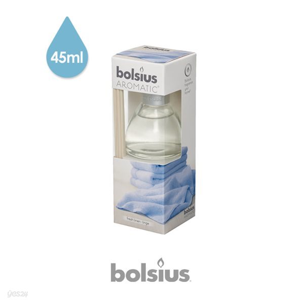 [bolsius] 볼시어스 프리미엄 리드 디퓨져 프레쉬린넨 아침이슬향(45ml,4~6주)