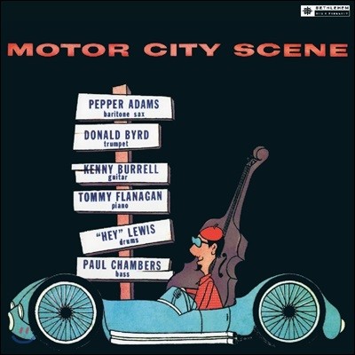 Pepper Adams,Donald Byrd,Kenny Burrell,Tommy Flanagan,Hey Lewis,Paul Chambers — Pepper Adams / Donald Byrd - Motor City Scene 페퍼 아담스 & 도날드 버드 앨범 커버