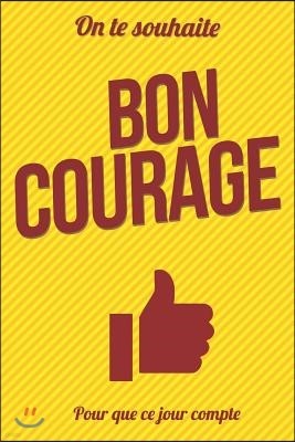 Bon courage - Jaune - Livre d'or: Taille L (15x23cm)