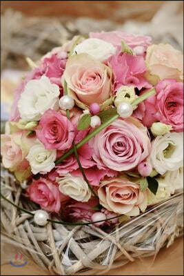 Pink and White Rose Bridal Wedding Bouquet Journal: Take Notes, Write Down Memories in This 150 Page Lined Journal