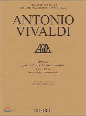 Sonate Violin and Basso Continuo Rv11, Rv37: Critical Edition Score