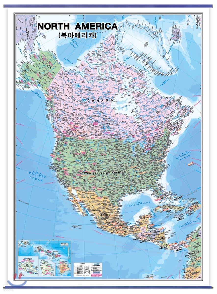 NORTH AMERICA-북아메리카 (코팅 표구-걸이용)