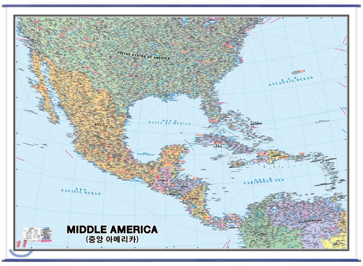 MIDDLE AMERICA-중앙아메리카 (코팅 표구-걸이용)