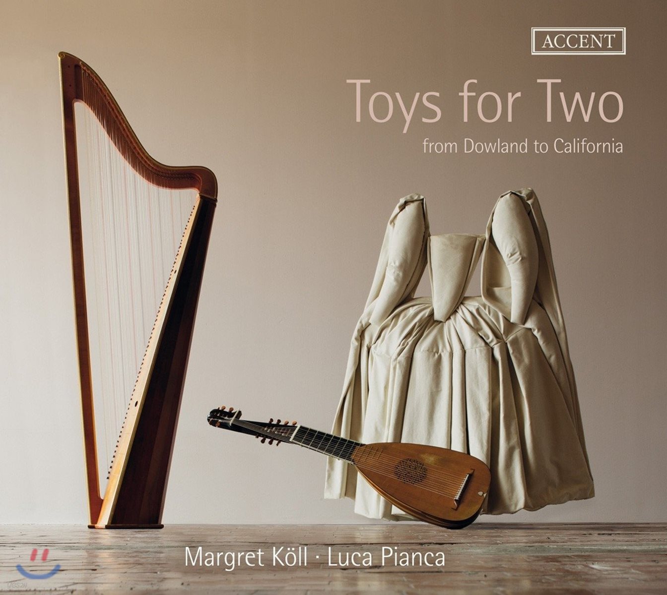 Margret Koll / Luca Pianca 하프와 류트를 위한 다양한 음악 - 다울랜드 / 버드 / 레드 제플린 외 (Toys for Two from Dowland to California)