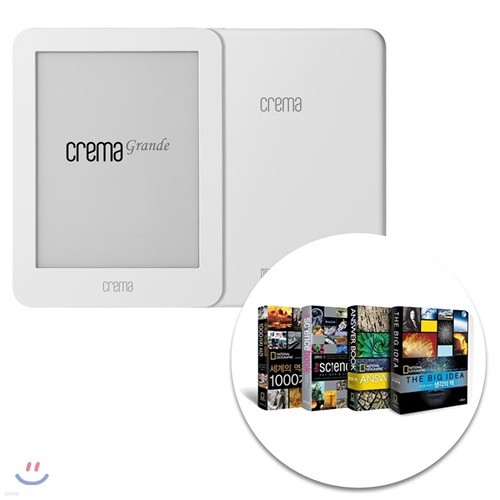 예스24 크레마 그랑데 (crema grande) : 화이트 + New 내셔널지오그래픽 세상의 모든 지식 4종 eBook 세트
