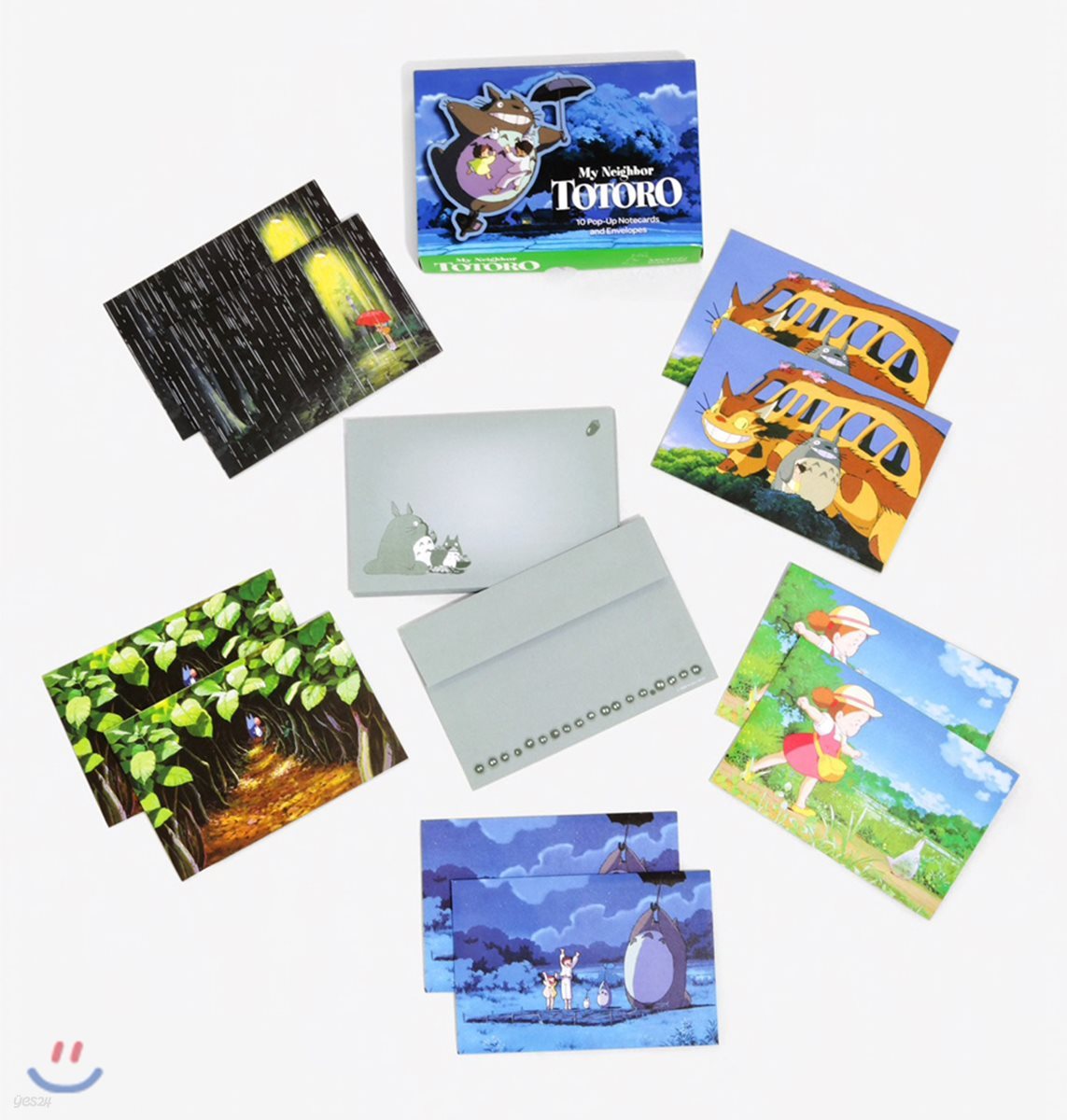 이웃집 토토로 팝업 카드 세트 (봉투 포함) : My Neighbor Totoro : 10 Pop-Up Notecards and Envelopes