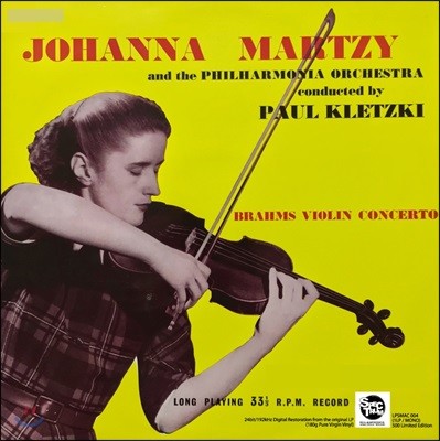 Gunter Wand,Johanna Martzy,Radio-Sinfonieorchester Stuttgart,Johannes Brahms — Johanna Martzy 브람스: 바이올린 협주곡 (Brahms: Violin Concerto) 요한나 마르치 앨범 커버