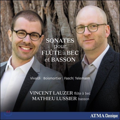 Vincent Lauzer / Mathieu Lussier 리코더와 바순을 위한 소나타 작품집 - 비발디 / 부아모르티에 / 파슈 / 텔레만 (Sonatas for Recorder & Bassoon)