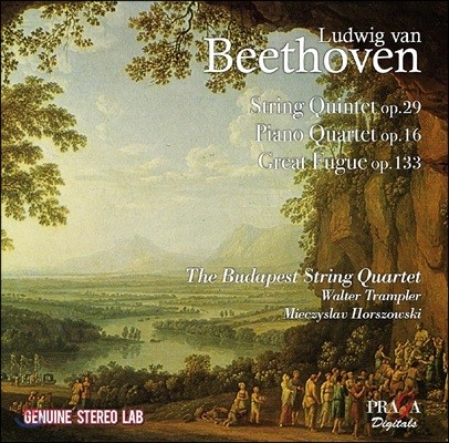 Budapest String Quartet 亥:  , ǾƳ ,  Ǫ (Beethoven: String Quintet Op.29, Piano Quartet Op.16 & Great Fugue Op.133)