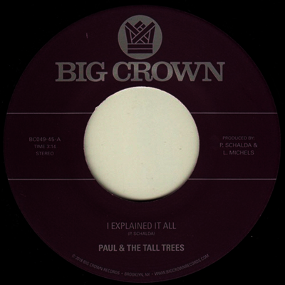 Paul & The Tall Trees — Explained It All / Watch Out 앨범 커버