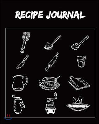 Recipe Journal: (recipe Journal Vol. A30) Glossy Cover, (Size 8 X 10) Blank Cookbook to Write In, Paperback (Blank Cookbooks and Recip