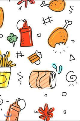 Fast Food Notebook: 150 Lined Pages, Glossy Softcover, 6 X 9