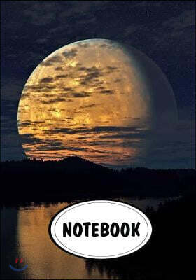 Notebook: Dot-Grid, Graph Grid, Lined, Blank Paper: Moon: Journal Diary, 110 Pages, 7 X 10 (Notebook Journal)