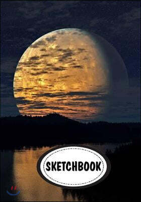 Sketchbook: Moon: 110 Pages of 7" x 10" Blank Paper for Drawing (Sketchbooks)