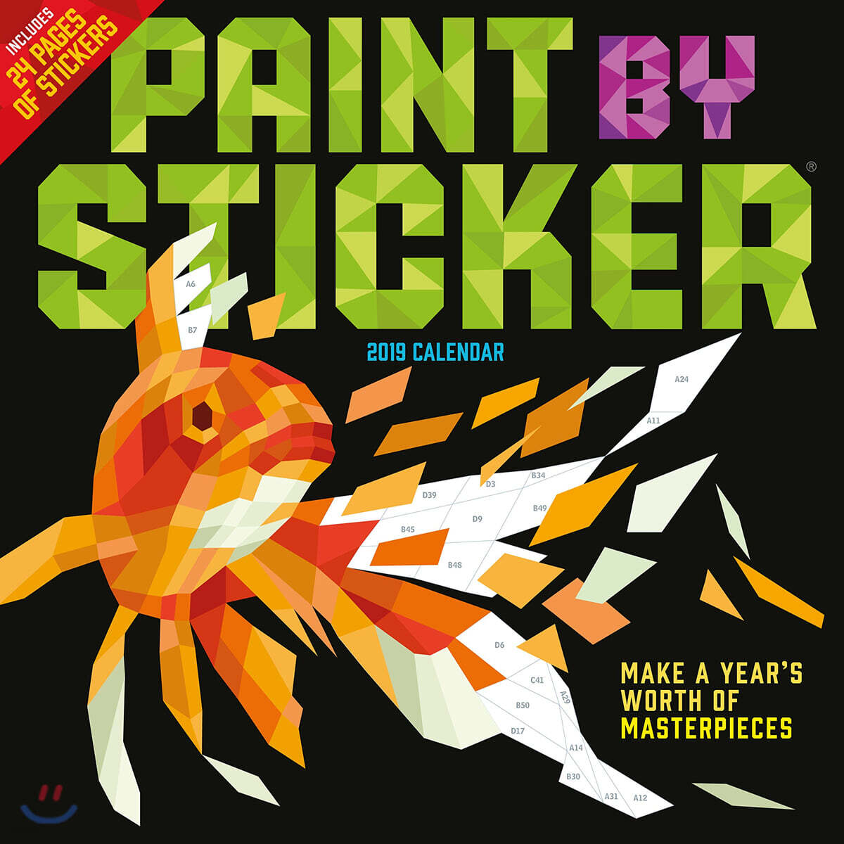 Paint by Sticker Wall Calendar 2019