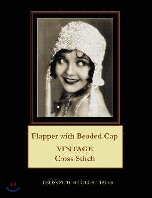 Flapper with Beaded Cap: Vintage Cross Stitch Pattern