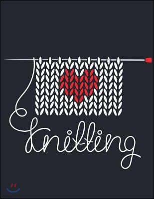 Knitting: Knitting Design Graph Paper 40 Stitches = 50 rows, Designing your own patterns by yourself. Record and Create your pro