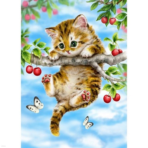 500조각 직소퍼즐▶ 체리나무위 아기 고양이 (HP...