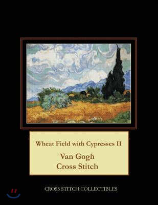 Wheat Field with Cypresses II: Van Gogh Cross Stitch Pattern