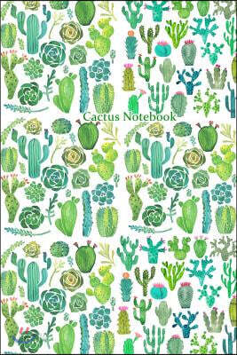 Cactus Notebook: Cactus Journal,120 Blank Lined Page, 6x9 Inches, Watercolor Cactus Flower Design (Volume 3)