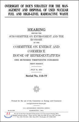 Oversight of Doe's Strategy for the Management and Disposal of Used Nuclear Fuel and High-Level Radioactive Waste