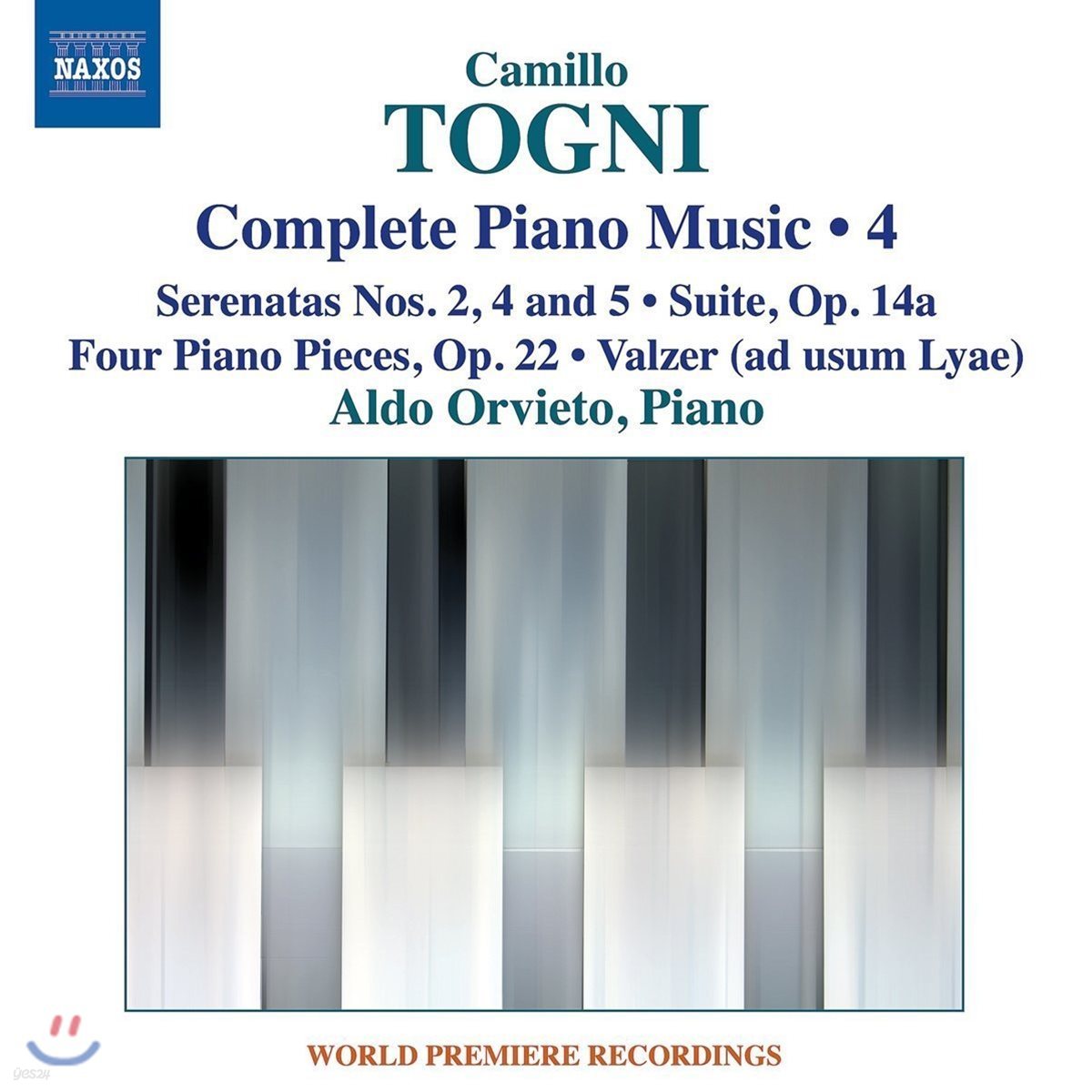 Aldo Orvieto 카밀로 토니: 피아노 작품 전곡 4집 - 세레나타, 모음곡 외 (Togni: Complete Piano Music 4)