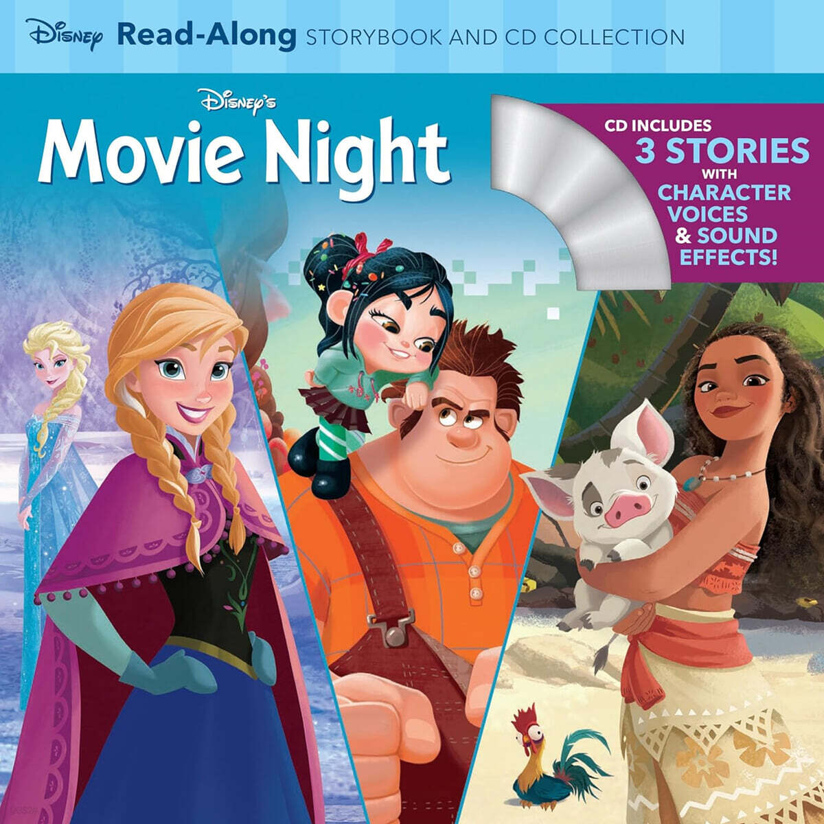 Disney's Movie Night Read-Along Storybook and CD 3-in-1 Collection (Book & CD)