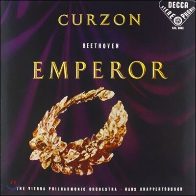 The Vienna Philharmonic Orchestra, Hans Knappertsbusch — Clifford Curzon 베토벤: 피아노 협주곡 5번 '황제' - 클리포드 커즌 (Beethoven: Piano Concerto No.5) 앨범 커버