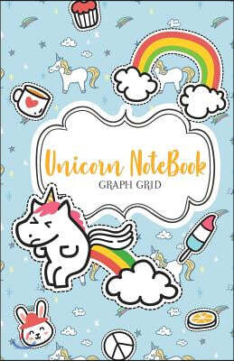 Unicorn Notebook: Graph-Grid Notebook, Journal, Workbook, Graph Book, Geometry Drawing Book, 100 Pages, 5.5" X 8.5" (Blank Notebook Jour
