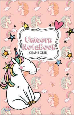 Unicorn Notebook: Graph-Grid Notebook, Journal, Workbook, Graph Book, Geometry Drawing Book, 100 Pages, 5.5" X 8.5" (Blank Notebook Jour