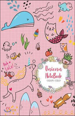 Unicorn Notebook: Graph-Grid Notebook, Journal, Workbook, Graph Book, Geometry Drawing Book, 100 Pages, 5.5" X 8.5" (Blank Notebook Jour